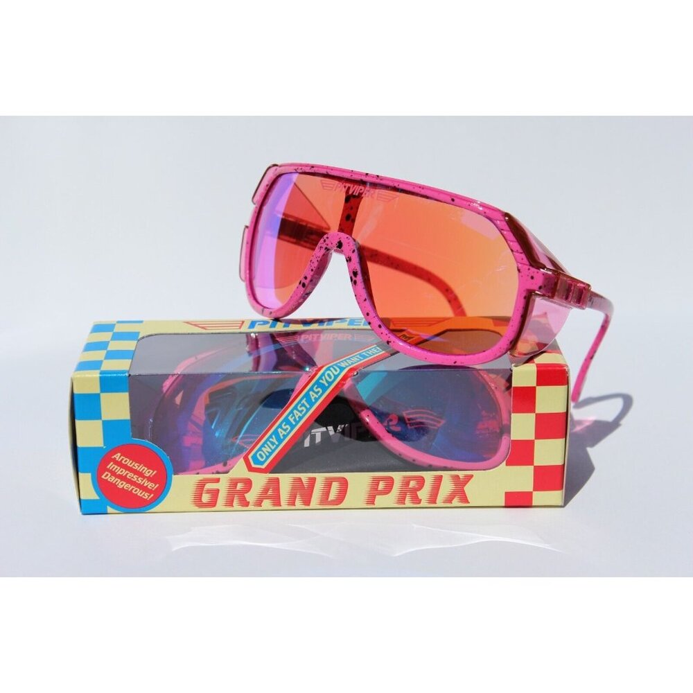 PIT VIPER The Crawdaddy Climax Grand Prix Sunglasses Pink/Blue NEW - Picture 5 of 8